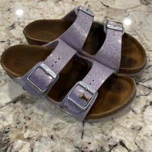 Birkenstock Kids Glitter Purple Sandals